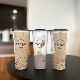 Taiwan Classic Milk, Moo My Taro, and Tie Guan Yin Milk Tea