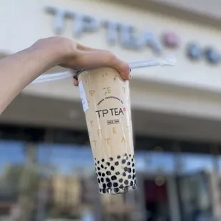 Tie guan yin milk tea with boba