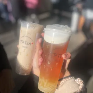 Jasmine Green Tea Cheese Cream Foam, 芝芝茉莉綠