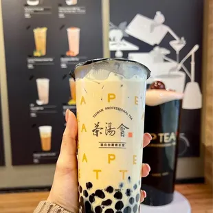 Milk tea boba (50% sweet)
