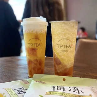 mango cheese cream foam and pineapple iced tea...