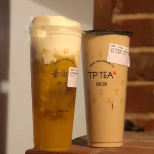 Mango Cheese Cream Foam and Tieguanyin Milk Tea