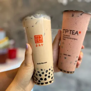 Pearl Milk Tea and Strawberry Milk