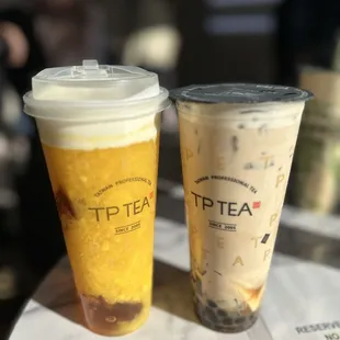 Mango Cheese Cream Foam &amp; TGY Family Milk Tea