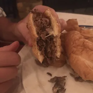 Shaved meat sandwich ...lots of meat for meat lovers