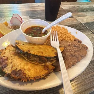Two Quesabirria Dinner Aguas Frescas
