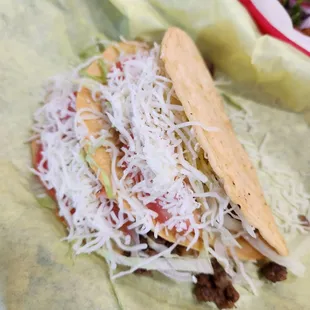 Hard Shell Tavos with Asada