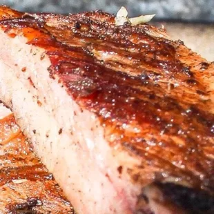 a piece of meat on a plate