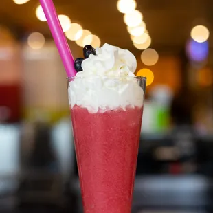 a strawberry milkshake
