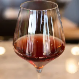 a glass of wine