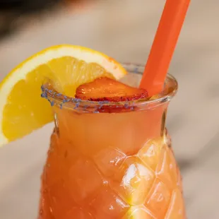a close up of a drink