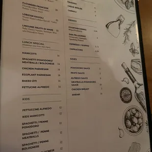 the menu