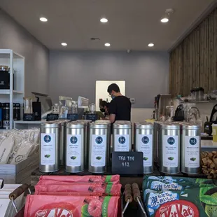 a man working in a coffee shop