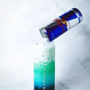 Blue Lagoon with boba