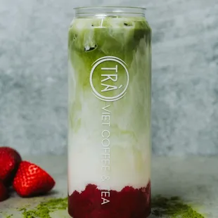 Strawberry Matcha Latte