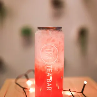 Lava Lemonade -  strawberry lemonade topped with coconut