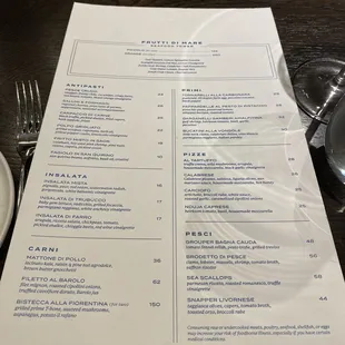 Menu as of 3/3/24