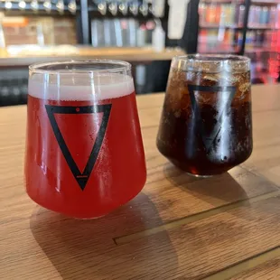 Back to back (fruited gose) and a soda