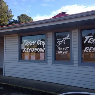 the front of the restaurant