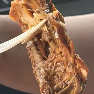 Gave me bones for my stewed chicken plate, nothing special here....everything taste like warmed up food