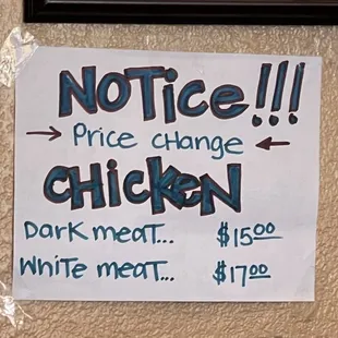 Price change ... still not bad