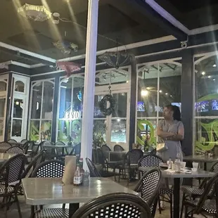 outside