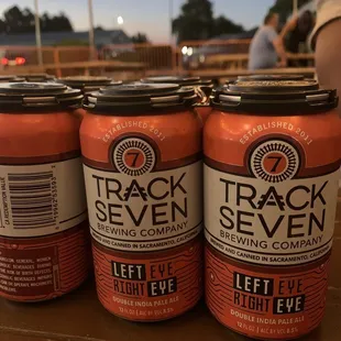 three cans of track seven