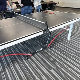Large ping pong table.