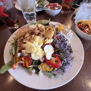Salad bar salad. Delicious options.