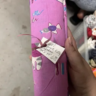 $7 fabric roll