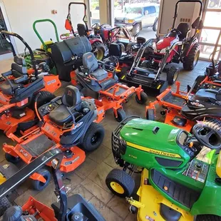 New and used mowers of all brands