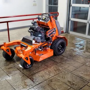 Gas Stand on Mower by Bad boy