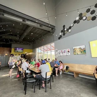 people sitting at tables