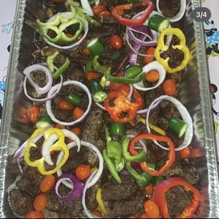 Combination tikka (tri-tip) 
With Shami (ground beef)