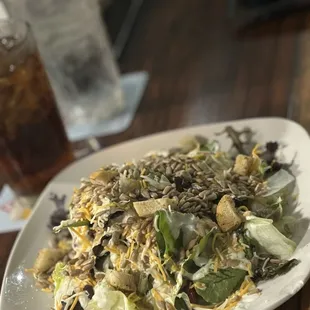House garden salad with sunflower seeds