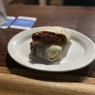 Chile Colorado burrito special - packed full of meat