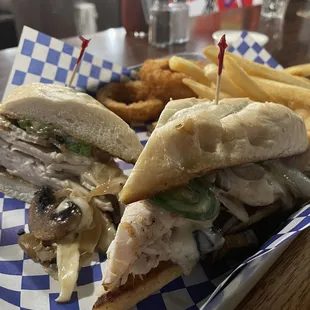 OMG. Turkey dip with pepperjack cheese &amp; sautéed mushrooms, onions &amp; jalapeños