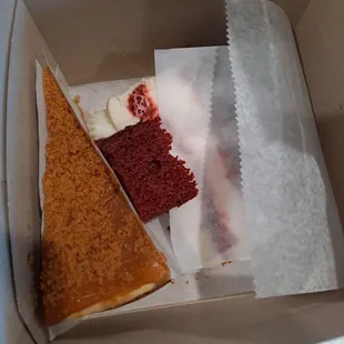 Biscoff and red velvet cheesecake