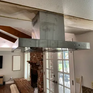 Today we ran electrical and installed a vent hood for another valued customer. Call TradeKings Constructionfresno