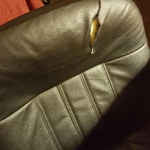 Oh let me work at this sticky desk and sit in this ripped office chair hopefully nothing is living in there