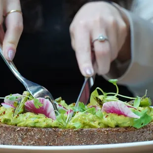 Avocado toast at Trademark Bar and Kitchen