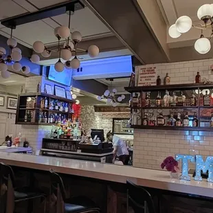 View of the bar in the center