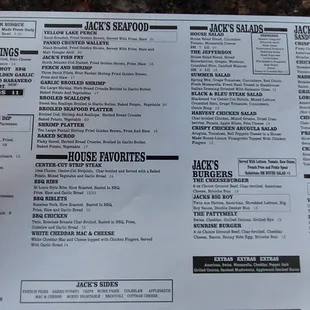 Food menu