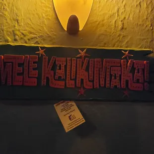 Sign and artist card