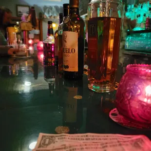 Getting a rum education from the owner, who is knowledgeable!