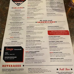 New menu