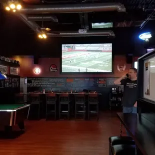 Large table bar in corner