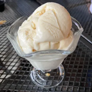 Scoop of vanilla ice cream