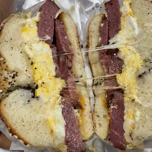 Pastrami egg and cheese