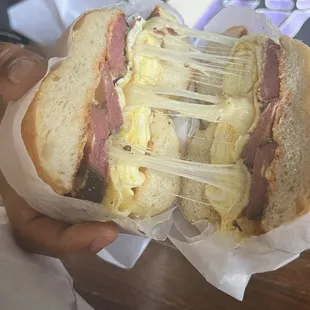 Pastrami Bagel Sandwich